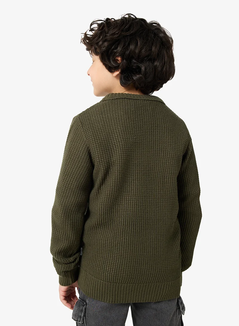Jack & Jones Junior Kids Jjroy Knit Crew Neck Sweatshirt